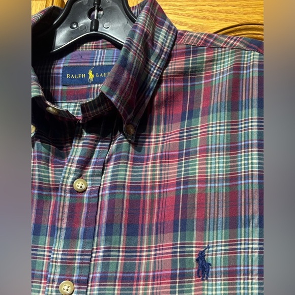 Polo Ralph Lauren Men's Plaid Button Down Dress Shirt Size Medium EUC - Picture 3 of 5